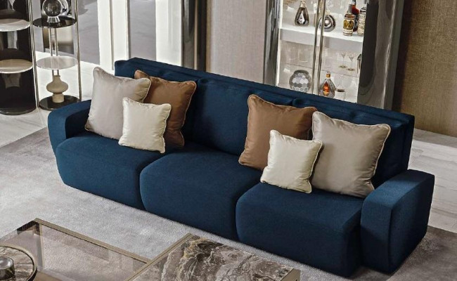 Sofa 3-seater living room couch furniture upholstered sofas Bizzotto new