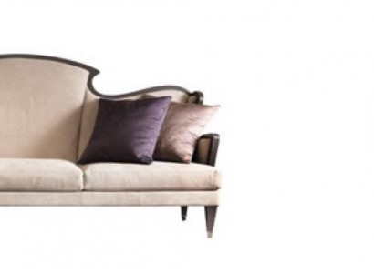 Textile Sofa Couch Upholstered Sofa 3-Seater Couches Sofas Art Deco Three-Seater New