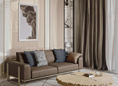 Three-seater sofa upholstery couches sofas Italian living room furniture Bizzotto