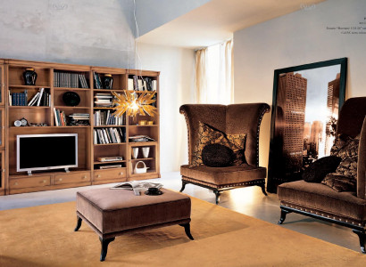 Armchair + Ottoman Lounge Relax TV 1-Seater Sofa New Chesterfield Wingback Chair