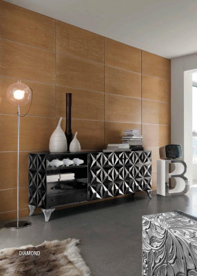 TV lowboard, XXL TV cabinet, table, living room, wood, luxury, new, modern sideboard