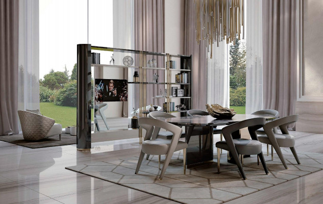 Luxury Dining Table Designer Table Marble Solid Wood Dining Room Bizzotto Italian