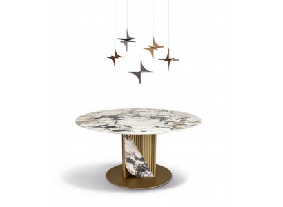 Dining room tables round furniture dining table luxury round table stainless steel Italy new