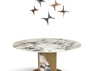 Dining room tables round furniture dining table luxury round table stainless steel Italy new