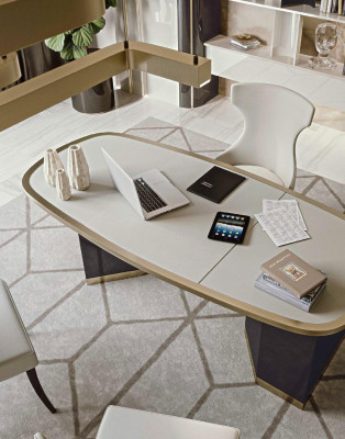 Computer desk workstation office desk office furniture furniture natural wood furniture Bizzotto new