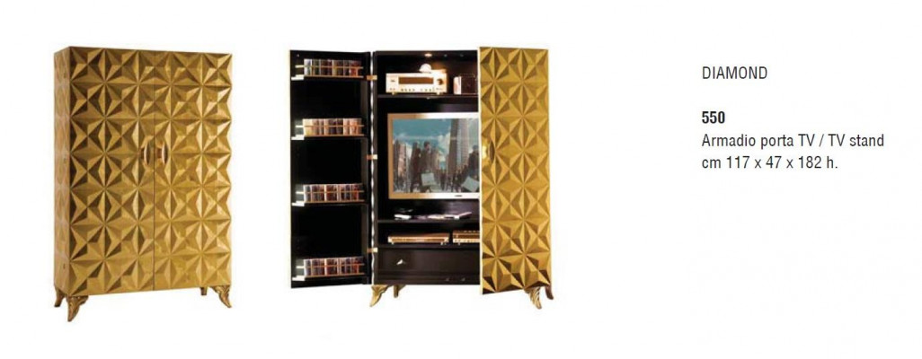 Living room wall TV cabinet wall unit wood solid wood TV cabinet wall unit Italy new