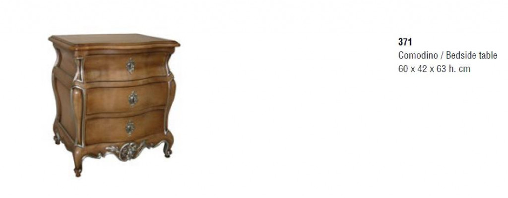 Classic bedside table, solid wood tables, Italian furniture, furnishings table, new.