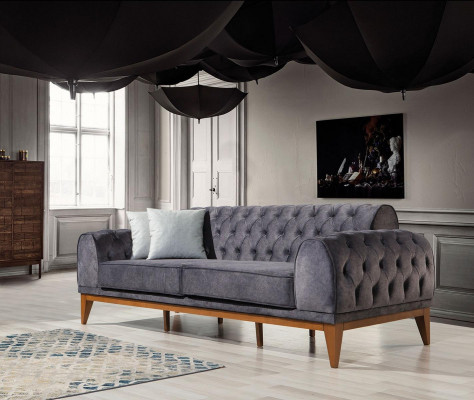 Modern sofa set designer three-seater single luxury 3-seater armchair