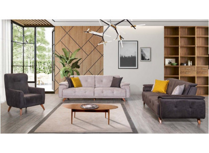 Living room furniture stylish three-seater 3-piece upholstered suite