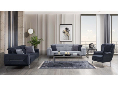 Gray living room sofas designer couches 3-seater luxury single-seater armchairs