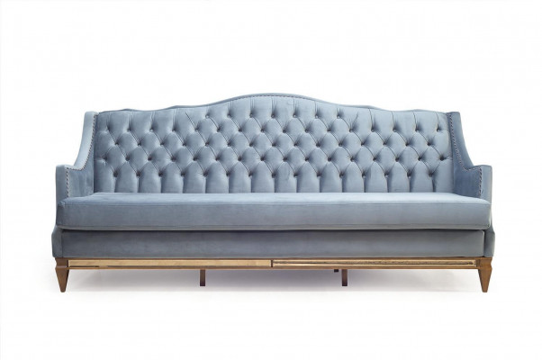 Luxury Furniture Upholstered Couch Wood Italian Upholstered Sofa Classic Couches