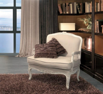 Armchair Library Reading Chair Wingback Chair Sofa Upholstery Italian Furniture Luxury