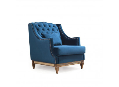 Blue luxury Chesterfield armchair living room lounge designer furniture new