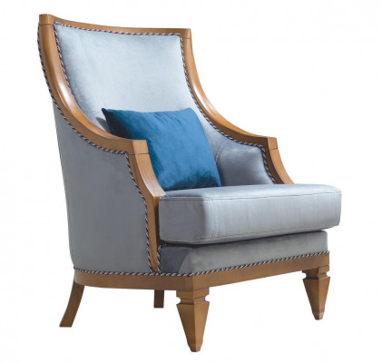 Modern gray fabric armchair single-seater leather 1-seater living room new