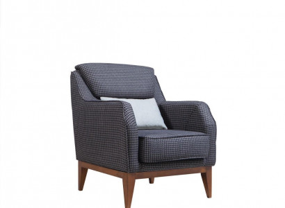 Gray Upholstered Single-Seat Armchair Designer Chair