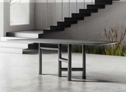 Kitchen Table Dining Table Extendable Design Luxury Wood Gray Table
