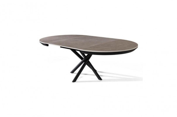 Dining room table round extendable dining table kitchen table wood gray tables