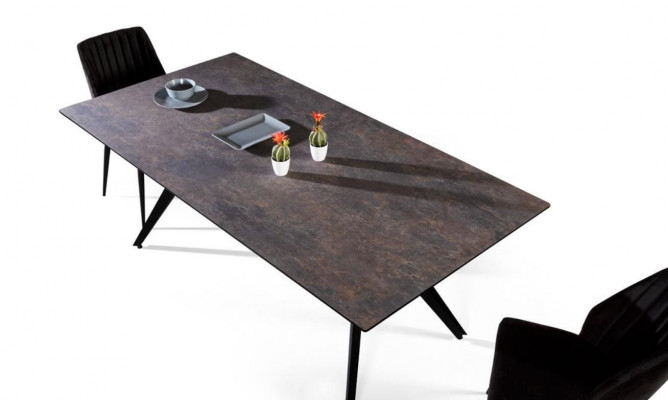 Extendable dining table kitchen table black wood table