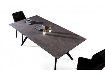 Extendable dining table kitchen table black wood table