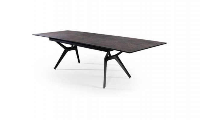 Extendable dining table kitchen table black wood table