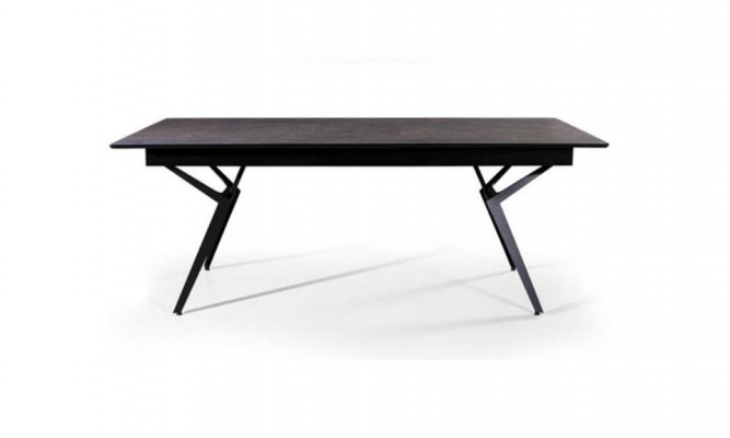 Extendable dining table kitchen table black wood table