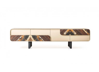 TV stand RTV lowboard sideboard wood beige living room wall furniture