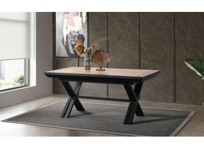 Large Table Conference Tables Dining Table Extendable Wood Brown XXL