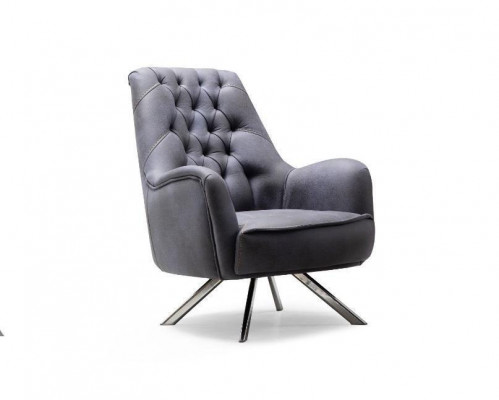 Armchair Design Couch Sofa Relax Textile Upholstery Seat Luxury Gray New