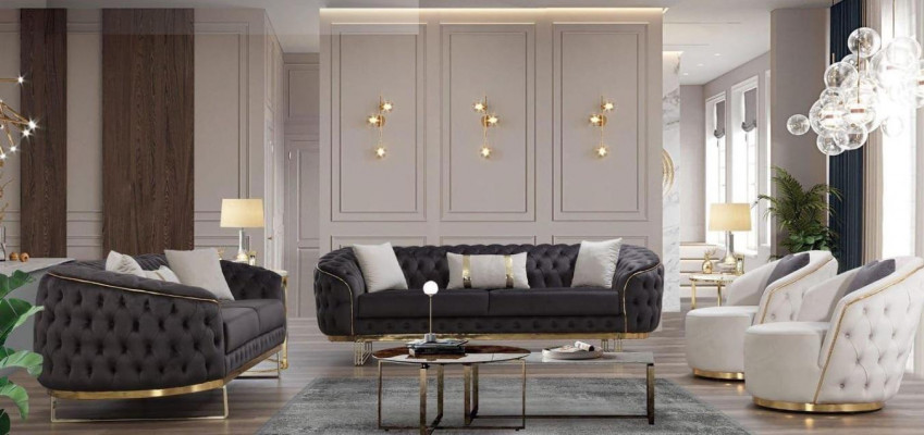 Luxury sofa set 4-piece 3+3+1+1 seat sofa couches furniture couch living room