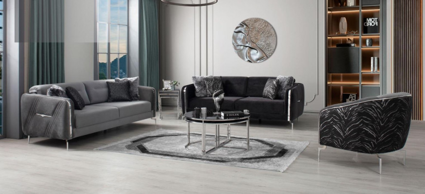 Modern Sofa Set 3 pcs Living Room Luxury Sofa Suite 3+3+1 Seater Furniture