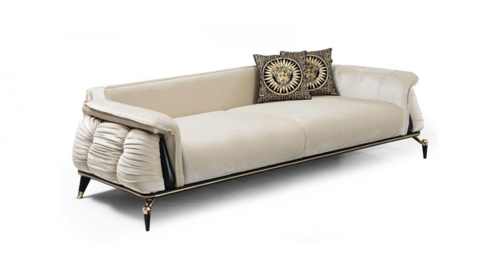 Stylish sofa 3-seater living room perfect textile sofa upholstery couches