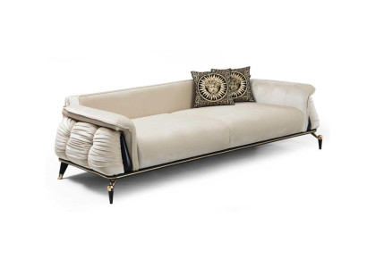 Stylish sofa 3-seater living room perfect textile sofa upholstery couches