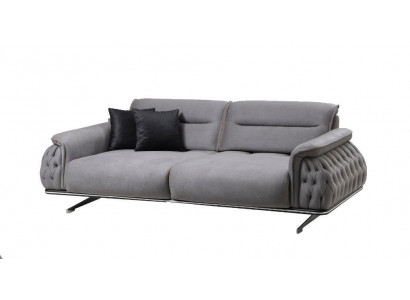 Designer soft 3-seater sofa for living room textile upholstery new luxury