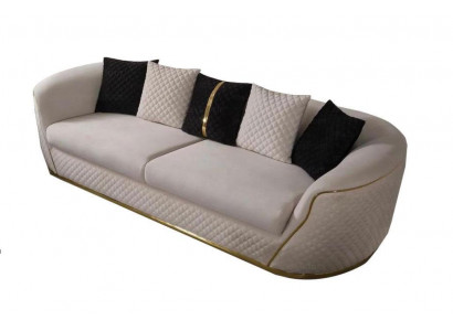 3-seater sofa design sofas upholstery white textile relax modern 235 cm