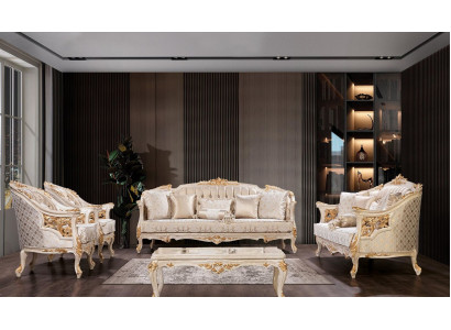 Luxury Sofa Chesterfield Set Seating Suite 3+3+1+1 Seater Designer Group 4-piece. New