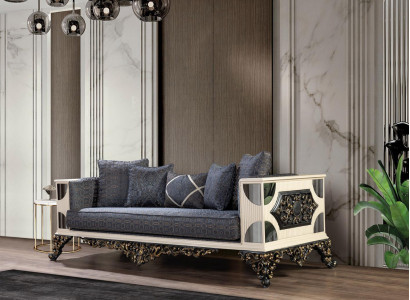 Luxury Sofa 3-Seater Fabric Living Room Classic Design Sofas Upholstered Couches New