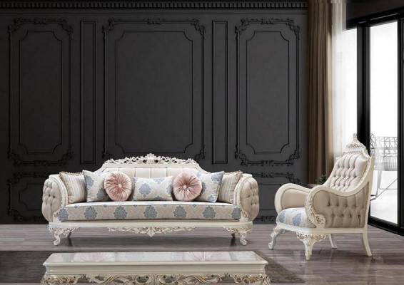 Chesterfield 3-seater designer sofa luxury upholstered sofas couches fabric textile new
