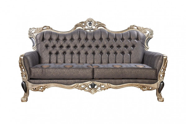Classic Sofa 3-Seater Upholstered Sofa White Textile Seat Design Couch Sofas Fabric