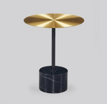 Black-Gold Side Table, Round Storage Table, Living Room Tables, New