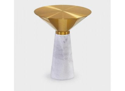Modern Round Side Table Coffee Table Golden Coffee Table Marble