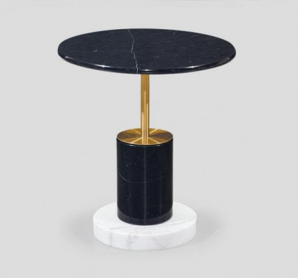 Black Round Coffee Table Stylish Living Room Side Tables