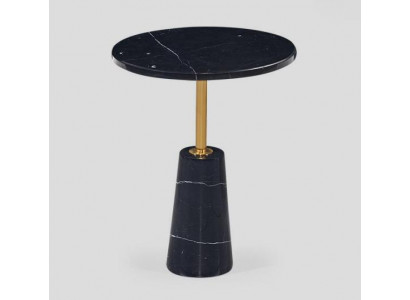 Black Round Side Table Designer Coffee Table Stainless Steel Furniture Style