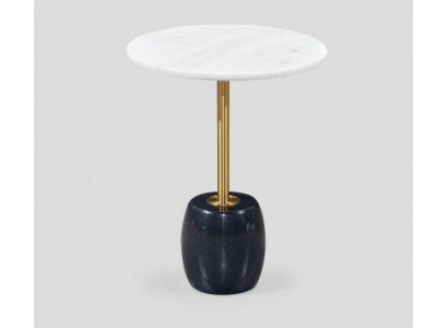 Designer round side table with marble top high-quality coffee table