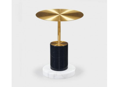 Modern golden marble side table living room tables round design
