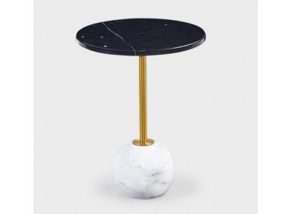 Modern black metal table living room furniture side table marble