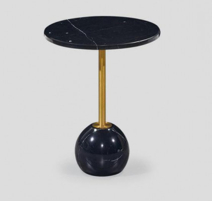 Black and Gold Side Table Modern Living Room Marble Coffee Tables