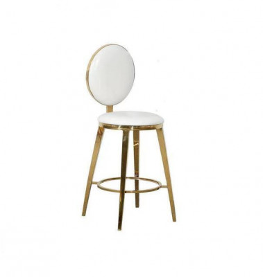 Designer white upholstered chair dining room furniture luxury textile single-seater