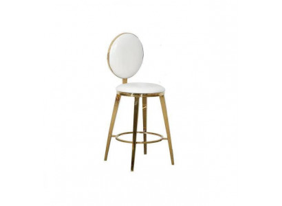 Designer white upholstered chair dining room furniture luxury textile single-seater