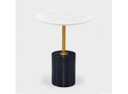 Luxurious black side table, living room storage table, round shape, new