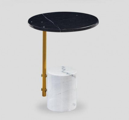 Round coffee table, multi-colored side table, designer table, new.